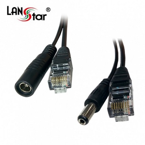 LANstar POE 패시브 아답터 케이블 0.2M 1set LS-POE-RC-0.2MS, 1, 1개-추천-상품