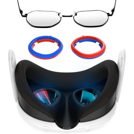 VR 헤드셋 생동감있는 기기 안경 컨트롤러 추천 오큘러스메타 퀘스트 3용 마그네틱 프레임 스페이서 렌즈 인서트 보호구 액세서리 오큘러스 3 헤드셋용 스크래치 방지 유리-추천-상품