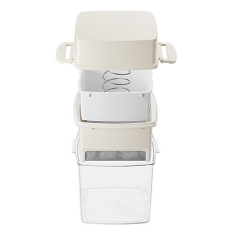 로이첸-New-투명-유청분리기-치즈메이커-(스프링&클립)-투명-크림-+-수세미-추천-상품