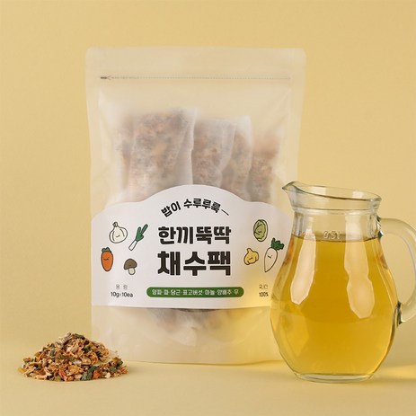 잼먹프로젝트 이유식 육수 채수팩 10g 10개입, 잼먹 채수팩 오리지널, 10g x10개 총100g-추천-상품