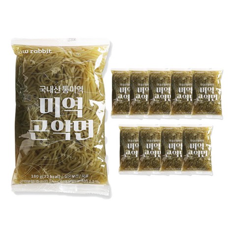 슬로우래빗 미역 곤약면, 180g, 10개-추천-상품