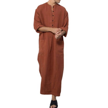 남자 수면 치마 롱원피스 편한 일체형 빅사이즈 잠옷 가운 얇은 취침용 무슬람 인도-추천-상품