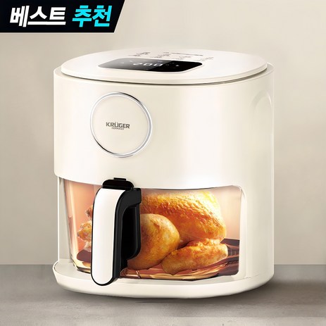 크루커 글라스 요리왕 에어프라이어 5L KR-AF4533-추천-상품