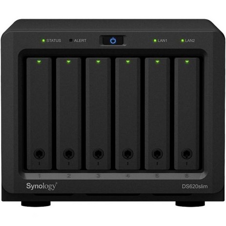 Synology DiskStation DS620slim iSCSI NAS 서버 Intel Celeron 포함 최대 2.5GHz CPU 6GB 메모리 12TB HDD 스토리지 D, 6GB/ 12TB SSD-추천-상품