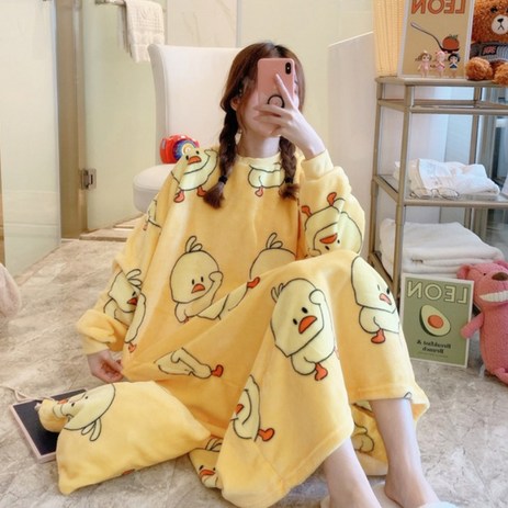 에쉬울프 오버핏 박시원피스 수면 잠옷 주머니 셋트 산후조리용 산모잠옷-추천-상품
