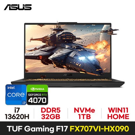 ASUS TUF Gaming F17 FX707VI-HX090 인텔i7 RTX4070, WIN11 Home, 32GB, 1TB, 그레이-추천-상품