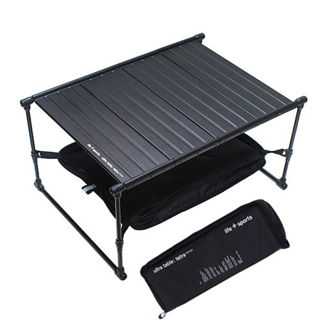 라이프스포츠 테트라 백패킹테이블 캠핑 경량 테이블 580g, 블랙-추천-상품