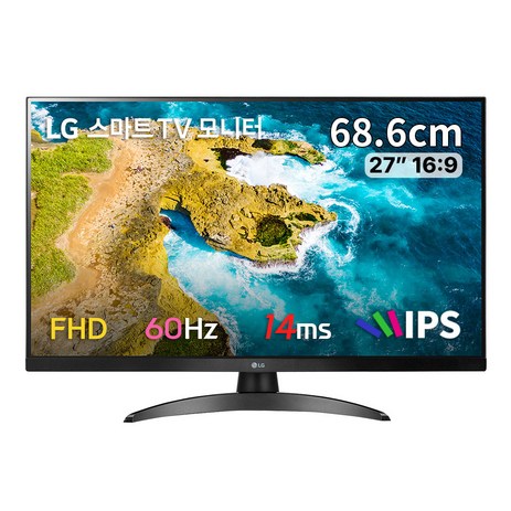 [LG전자 공식인증점] LG 27TQ615SP_포토리뷰 네이버포인트 5000원 / 스마트TV모니터 27인치 OTT 스피커내장 미러링 리모콘포함-추천-상품