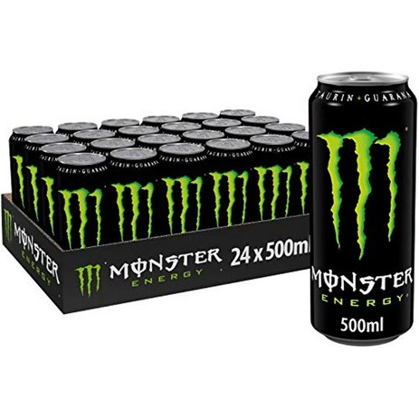 독일 Monster Energy 24x500 ml 일회용 캔 클래식 한 에너지 맛, 24개, 500ml-추천-상품