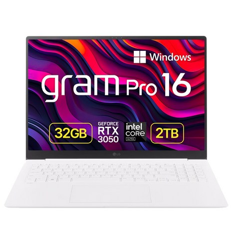 [SSD 1TB 증정] LG전자 그램 Pro 16Z90SP-ED79K 코어 울트라7 RTX3050, 에센스 화이트, 16ZD90SP-ED79K+이벤트 1TB, 2TB, 32GB, WIN11 Home-추천-상품