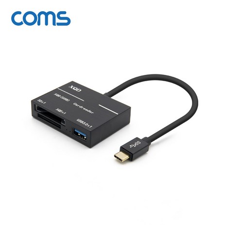 Coms-C-타입-to-USB-3.0-카드리더기-SD/XQD-FW398-추천-상품