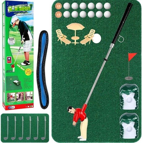 흰둥둥 미니 골프 골퍼 장난감 선물 내기 재미있는 실내 가족 게임-추천-상품