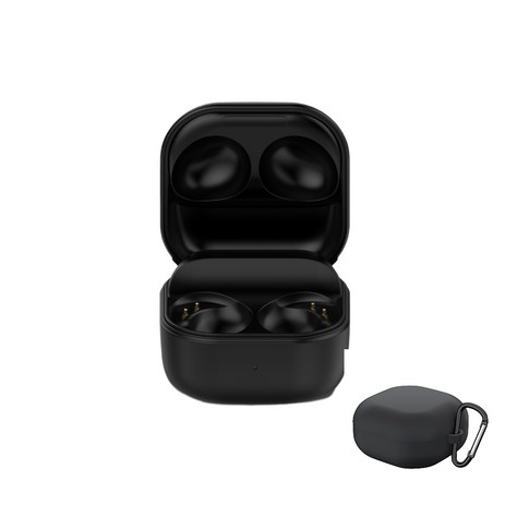 핀흔 Galaxy Buds2 Pro 갤럭시버즈2 프로 충전 케이스 SM-R510 호환+케이스 증정, 블랙, 1개-추천-상품