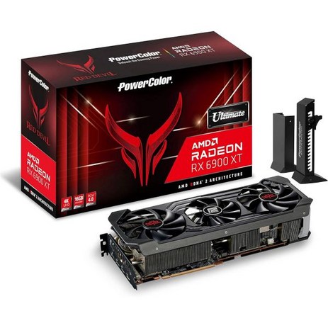 그래픽카드 PowerColor Red Devil AMD Radeon RX 6900 XT Ultimate Gaming Graphics Card 16GB GDDR6 메모리 RDNA 2-추천-상품