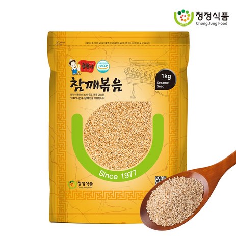 청정식품 HACCP 수입산 고소한 통 참깨볶음 1kg, 1개-추천-상품