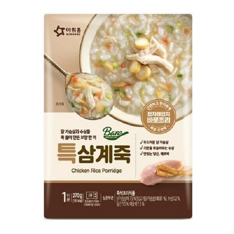 아워홈 보양 한끼 특 삼계죽 270g, 15개-추천-상품