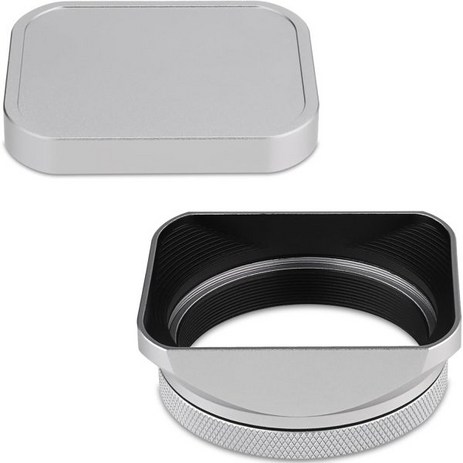 Haoge Square Metal Lens Hood for 후지필름 X100VI Fuji X100V X100F with 49mm UV 필터 어댑터 링 메탈 캡 카메라 액세서리-추천-상품