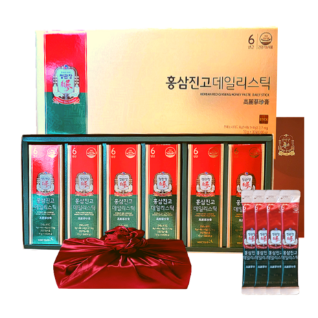 정관장 6년근 홍삼정 에브리타임 홍삼진고 스틱 30set 300ml+쇼핑백 추석 명절 부모님 면력 선물세트(보자기포함) 1개, 30회분-추천-상품