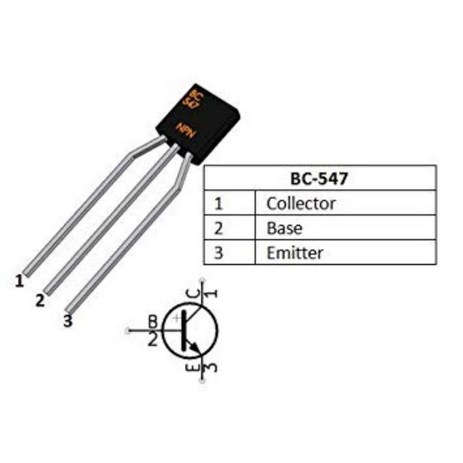 BC547(NPN) 바이폴라 트랜지스터(bjt bipolar junction transistors 45V 100mA) 0.1%의 비밀, 100개-추천-상품