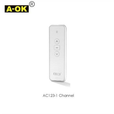 A-OK 무선 이미터 원격 제어 A-OK RF433 커튼 모터 관형 송신기 AC123 AC114 1 채널 2 6/16 채널, 01 AC123-1-WH-추천-상품