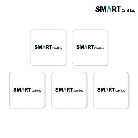 스마트 도어락 호환 카드키 부착형 스티커키, 화이트, 5개입-추천-상품