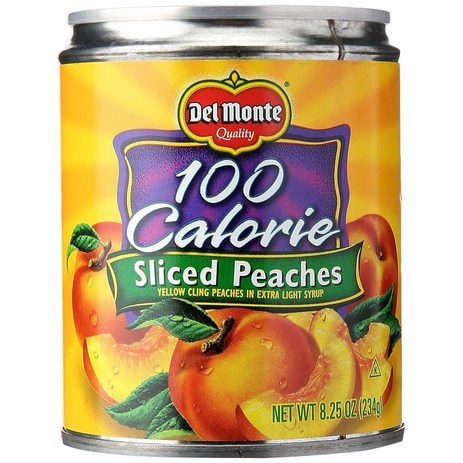 Del Monte 100 Calorie Sliced Peaches 8.25 oz, 1개, 234g-추천-상품