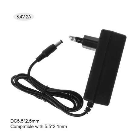 8.4V / 2A 리튬 배터리 충전기 DC 5.5x2.1mm 폴리머 EU / US 플러그, 1개-추천-상품