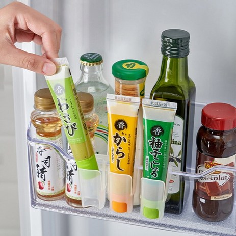 구디푸디 냉장고 선반 클립형 소스 보관 포켓 정리대 2p, 1개-추천-상품