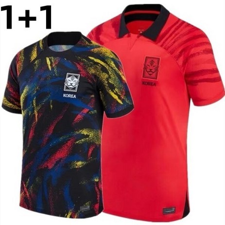 POMTOR 1+1한국 국가대표유니폼 월드컵 홈 어웨이 유니폼 축구복상의-추천-상품