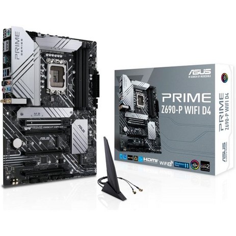 ASUS Prime Z690P WiFi D4 LGA1700인텔 12세대 ATX 마더보드PCIe 50DDR414+1 전원 스테이지3X M2WiFi 6BT v5225Gb LAN전면 U-추천-상품