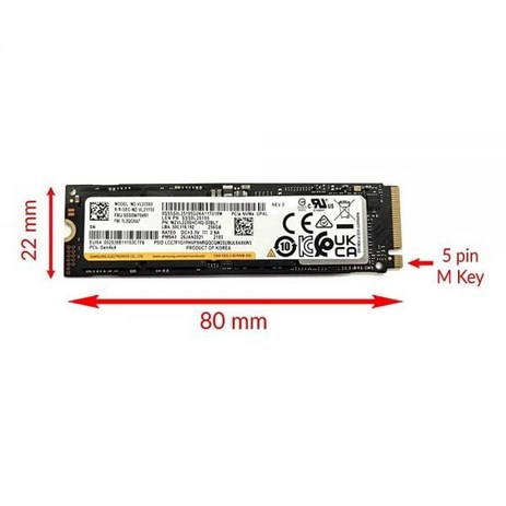 OEM PM9A1 256GB M.2 PCIe NVME 솔리드 스테이트 드라이브 SSD 80mm 2280 MZVL2256HCHQ Gen 4 M 키., 1개-추천-상품