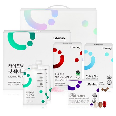 라이프닝 퍼스트패키지 핏쉐이크 다이어트 건강기능식품 4종 선물세트-추천-상품