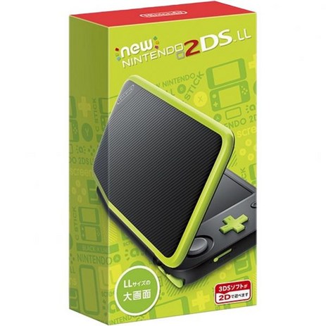 New 닌텐도2DS LL 블랙X라임, 화이트×라벤더, 일반판 아마존 독점-추천-상품