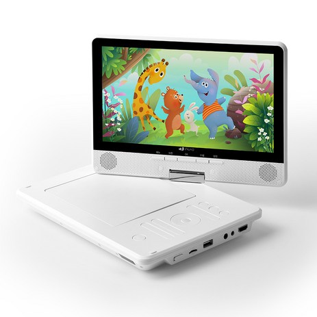 인비오 PD-3500HD 휴대용 DVD 플레이어 지역프리 고해상도 파일재생 BT아웃, 화이트-추천-상품