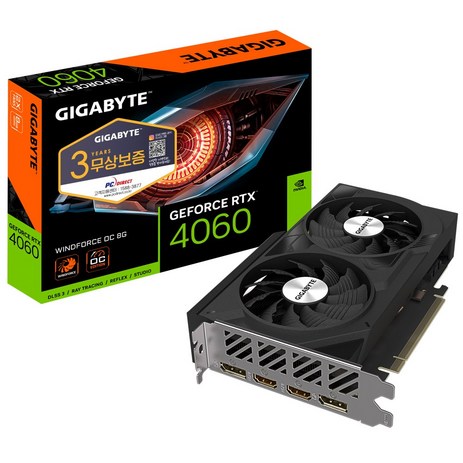 GIGABYTE 지포스 RTX 4060 WINDFORCE OC D6 8GB 피씨디렉트-추천-상품