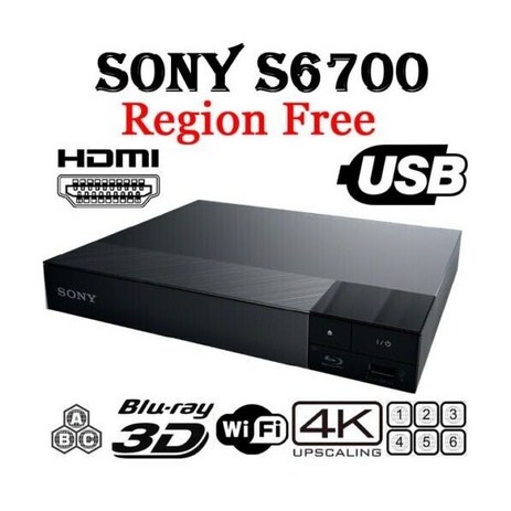 소니 S6700 Region Free DVD & BD ZONE ABC 블루레이 디스크 플레이어 4K Upscale 3D 와이파이-추천-상품