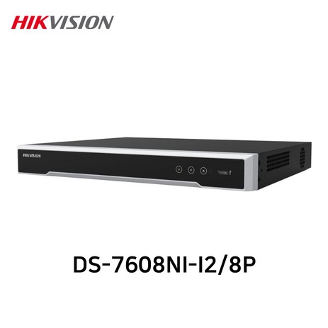 하이크비전 DS-7608NI-I2/8P 4K 800만화소 8채널 NVR CCTV 녹화기 POE 2SATA, 1개, DS-7608NI-I2/8P (HDD미포함)-추천-상품