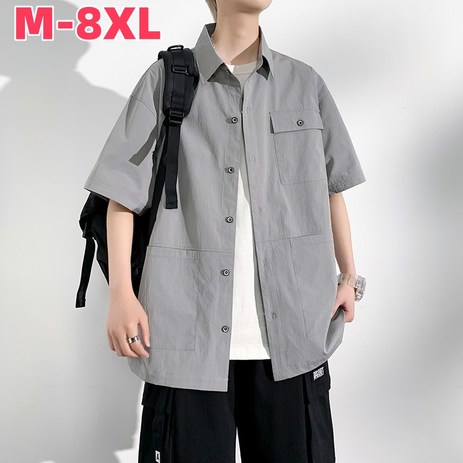 Sevenmoon여름 얇은 반팔 셔츠 남자 빅사이즈 M-8XL-추천-상품