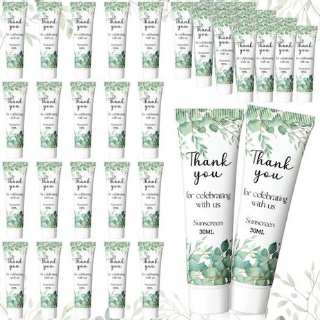 Dansib 36개 결혼식 자외선 차단제 선호 SPF 30 미니 션 1온스 여행용 벌크 브라이덜 샤워 하객 선물 파티 용품, 30ml-추천-상품