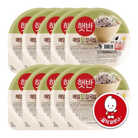 햇반 매일 찰잡곡밥, 210g, 10개-추천-상품