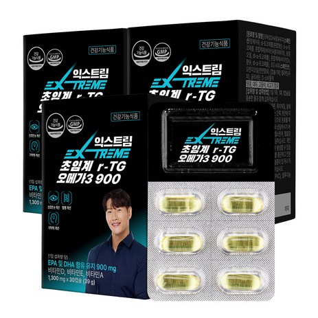 익스트림 초임계 r-TG 오메가3 900mg, 3개, 30정-추천-상품