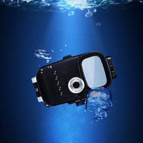 다이브로이드 유니버셜프로미니세트 블랙실버 다이빙컴퓨터 수중카메라 스마트폰하우징 다이빙카메라 방수케이스, 필요없음-추천-상품
