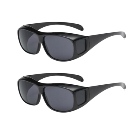 안경위에 쓰는 선글라스 방풍 고글 바이크 운전용 스쿠터고글 선글라스 2개 세트 (주간용 2개)-추천-상품