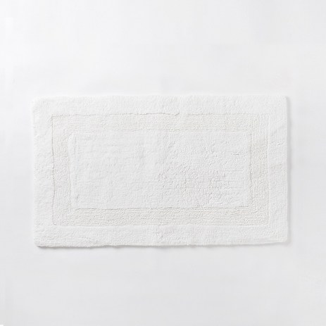 [JAJU/자주] 보더 양면 바스 매트_70x45cm_화이트, FR, WHITE, 1개-추천-상품