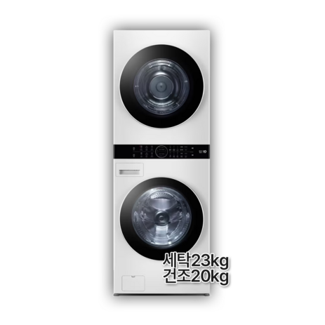 LG 트롬 워시타워 W20WAN 세탁기 23kg + 건조기 20kg 릴리 화이트 방문설치-추천-상품