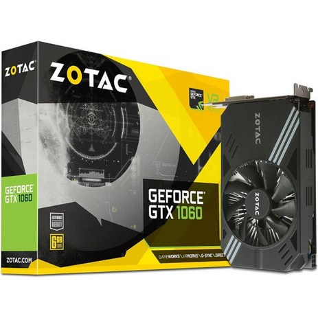 NVIDIA GPU 엔비디아 그래픽 드라이버 AI 카드 다운로드 ZOTAC GeForce GTX 1060 미니 ZTP10600A10L 6GB GDDR5 초소형 VR Ready-추천-상품