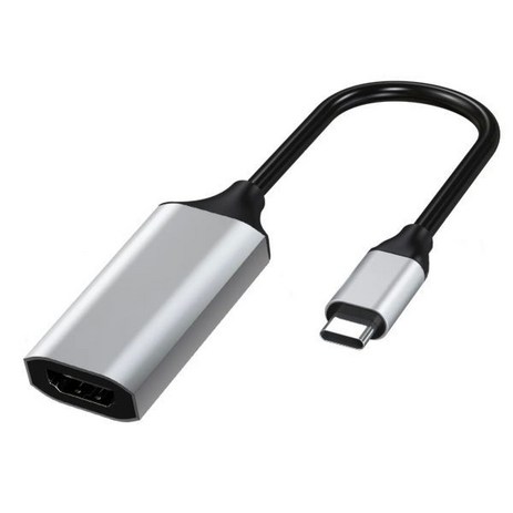 맥북 크롬북 삼성 호환 샤오미 용 C 타입 HDMI 케이블 HD 4K USB 3.1 HDTV 어댑터 HD-MI 변환기, [02] Silver, 02 Silver, 1개-추천-상품