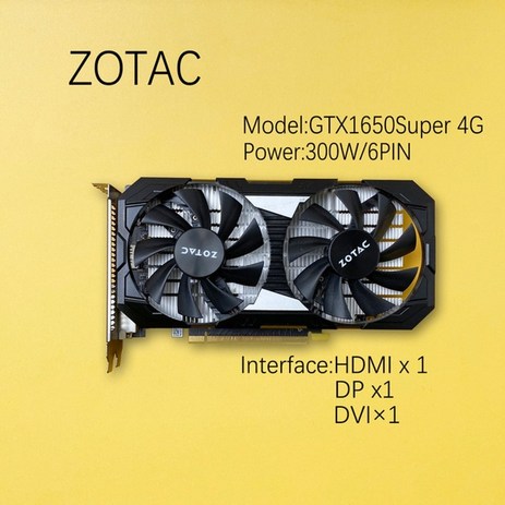 그래픽카드 zotac geforce gtx1650 gtx1660 1660super rtx2060 6g 2060super rtx2070 2070super 8g 2080 11g, gtx1650슈퍼 4g-추천-상품