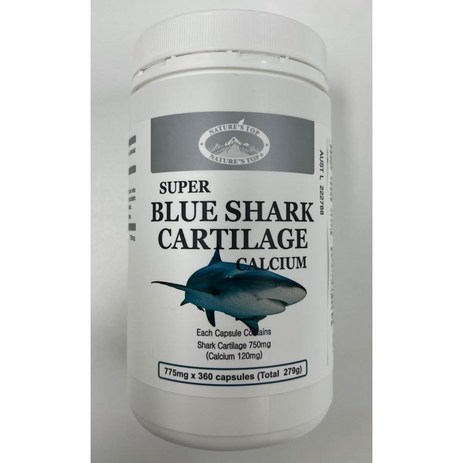 Nature's Top 네이처스탑 슈퍼 블루 샤크 카틸리지 상어연골 칼슘 Nature's Top Super Blue Shark Cartilage Calcium 775mg 360정, 1개-추천-상품