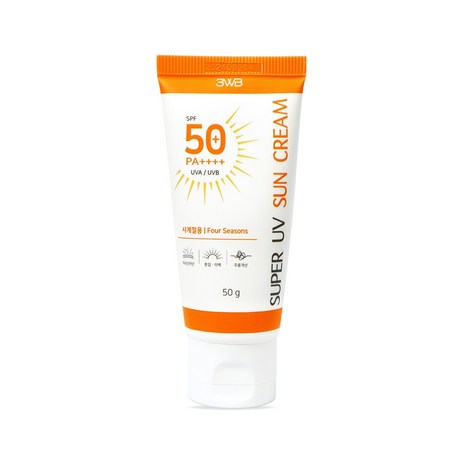 3WB 예쁜얼굴 슈퍼 UV 썬크림/선크림 50g, 2개-추천-상품